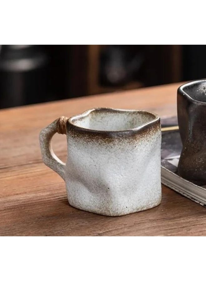 Clink Handcrafted Ceramic Coffee Mug Japanese Style Mug with Rope Handle, Rustic Minimalist Coffee Cup, Artisan Mug, Coffee Lover Gift - Image 2